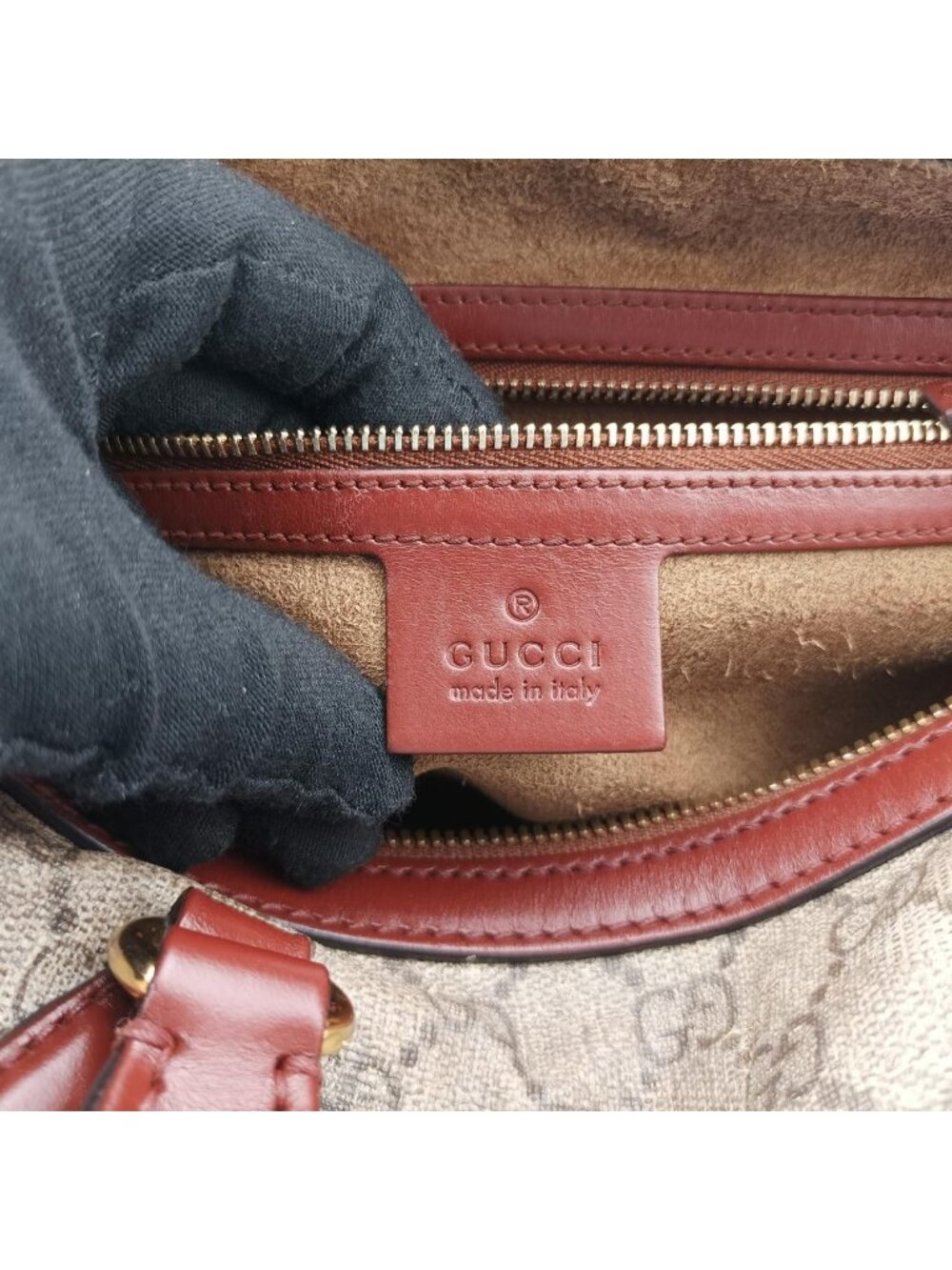 Gucci GG Supreme Beige Brown Leather - Picture 10 of 16